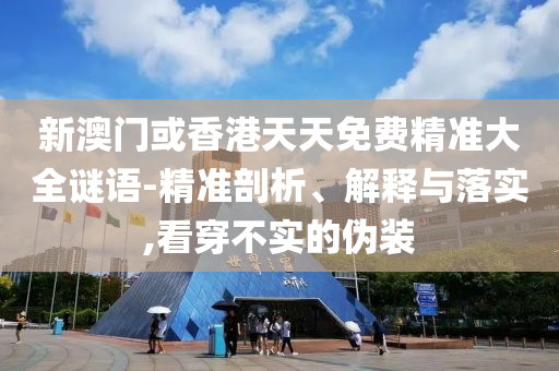 新澳門或香港天天免費(fèi)精準(zhǔn)大全謎語-精準(zhǔn)剖析、解釋與落實(shí),看穿不實(shí)的偽裝