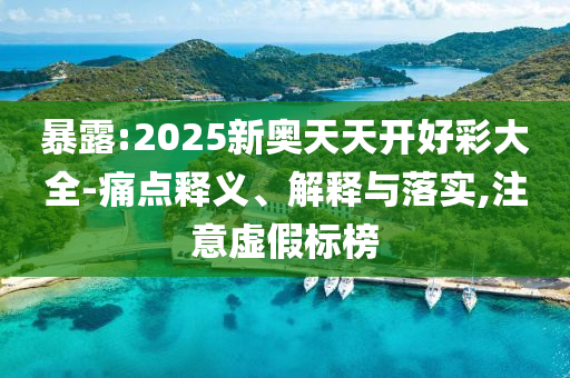 暴露:2025新奧天天開好彩大全-痛點釋義、解釋與落實,注意虛假標榜